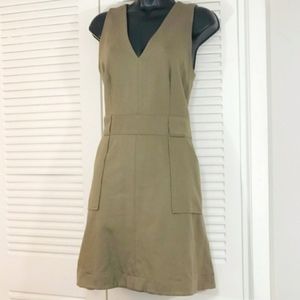Banana Republic spr 15 tan zipper skater dress
